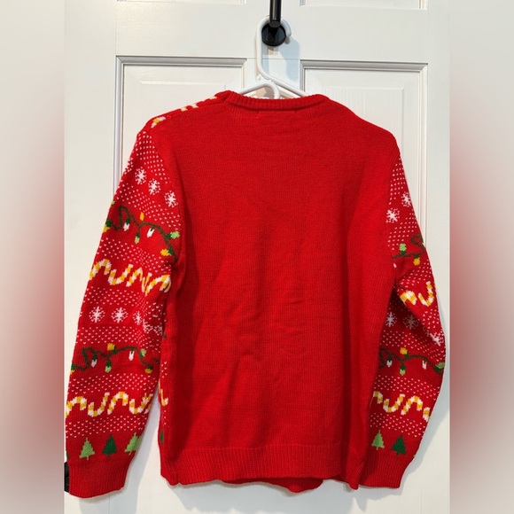 Simplee Women’s Ugly Christmas Red Sweater T Rex Dinosaur  With Hat Size S - Picture 3 of 5